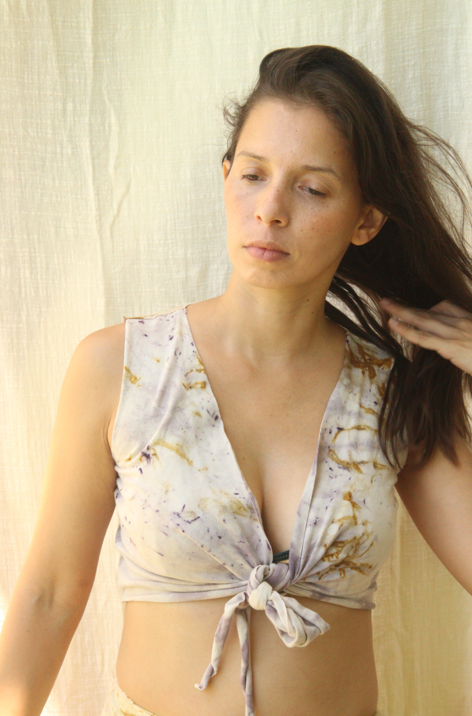 Lily Wrap Top - S - Purple