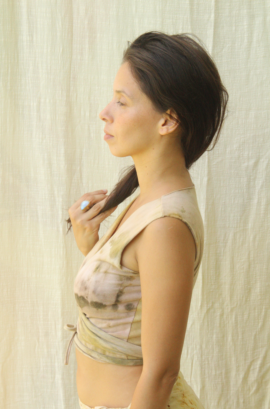 Lily Wrap Top - Ice Dye