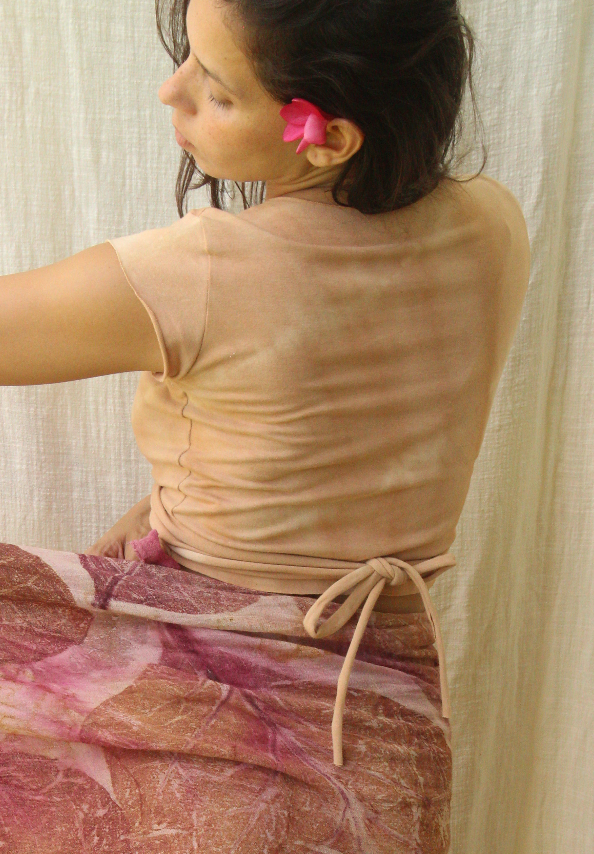 Lily Wrap Top - S - Peach