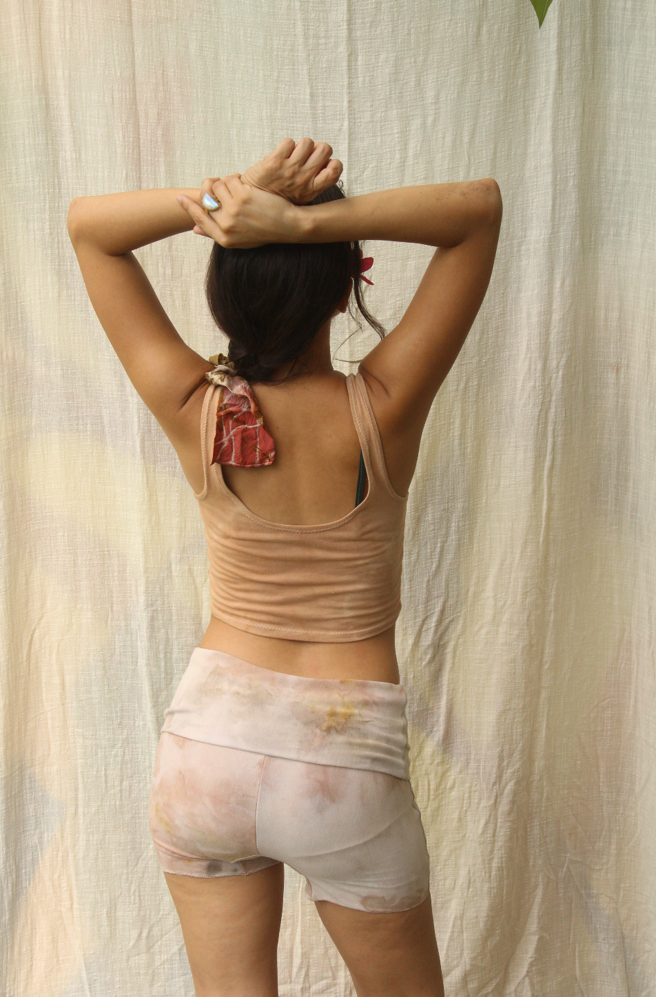 Jara fold over shorts - S- Ice Dye