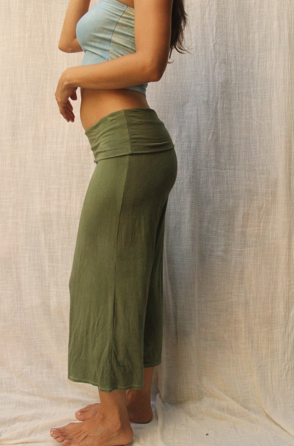 Ela Capri Pants - S/M - Green